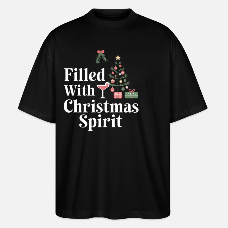 Rempli d’ de Noël - T-shirt bio Blaster 2.0 coupe oversize Stanley/Stella Unisexe - noir