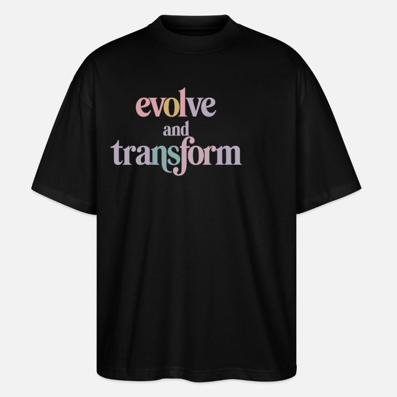 Evolve And Transform Inspirierende - T-shirt bio Blaster 2.0 coupe oversize Stanley/Stella Unisexe - noir