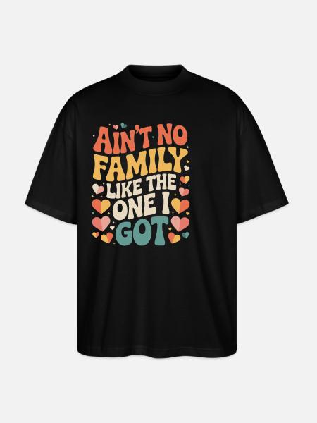 No family like my own - Stanley/Stella Oversized Unisex Organic T-shirt Blaster 2.0 - black
