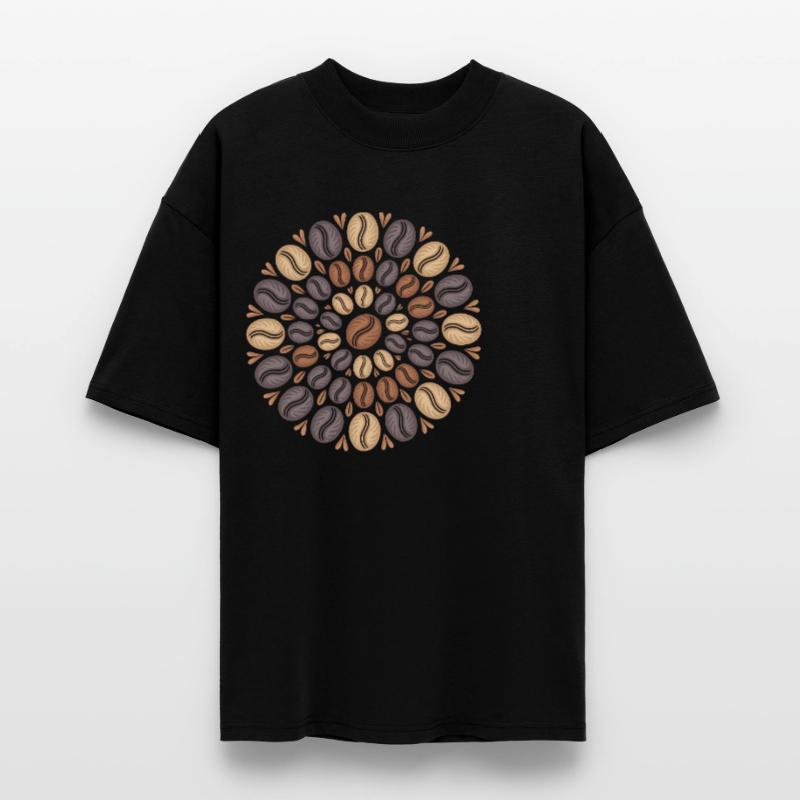 Coffee Boho Mandala Coffee Bean Pattern Stanley/Stella Oversized Unisex Organic T-shirt Blaster 2.0