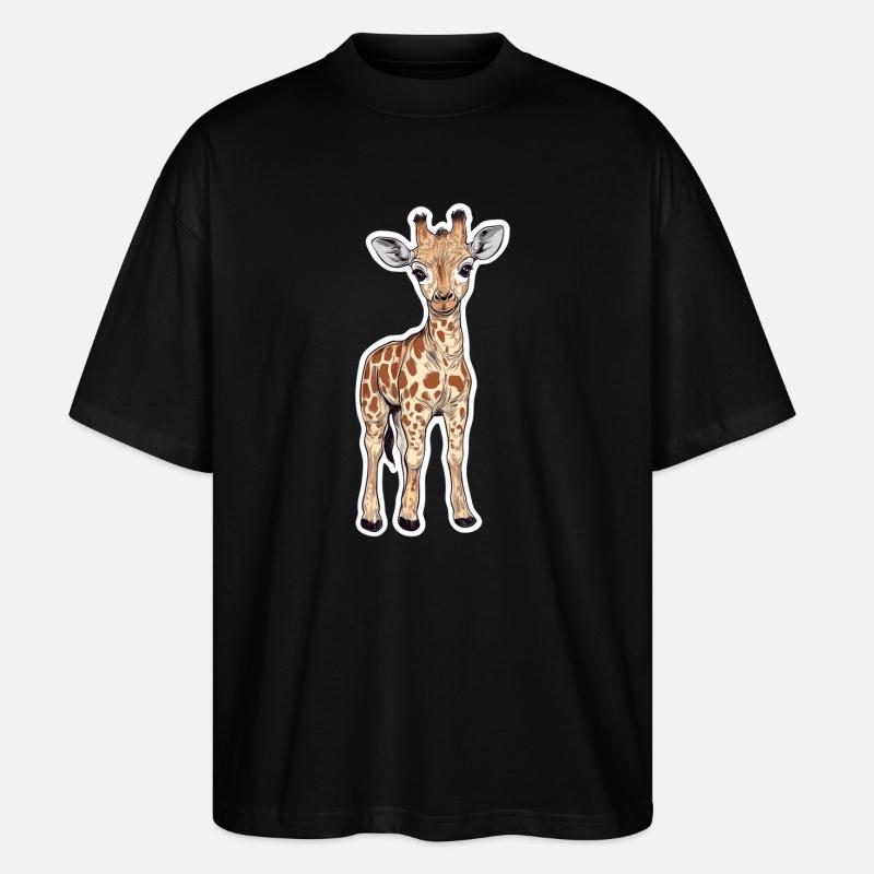 Giraffe - Stanley/Stella Oversized Unisex Bio T-Shirt Blaster 2.0 - Schwarz