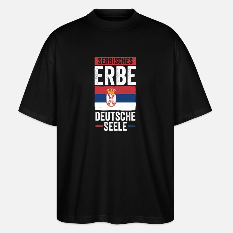 Serbe Serbe Allemagne Serbie - T-shirt bio Blaster 2.0 coupe oversize Stanley/Stella Unisexe - noir