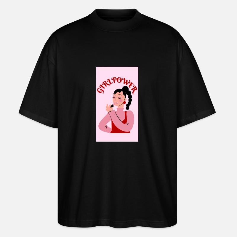 Frauenpower - Stanley/Stella Oversized Unisex Bio T-Shirt Blaster 2.0 - Schwarz