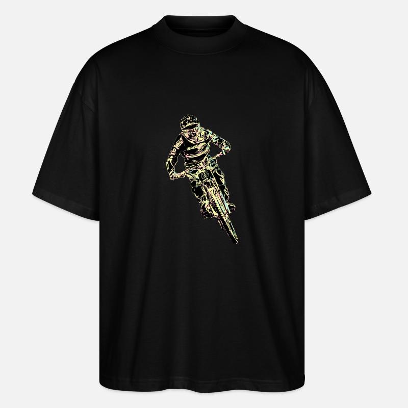 MTB-Abfahrt - Stanley/Stella Oversized Unisex Bio T-Shirt Blaster 2.0 - Schwarz