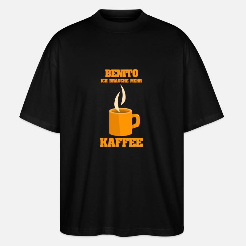 Cafe Benito - Stanley/Stella Oversized Unisex Bio T-Shirt Blaster 2.0 - Schwarz