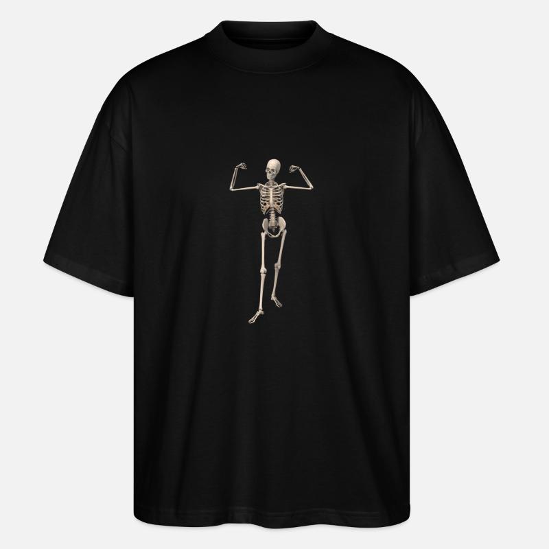 skeleton bone man - Stanley/Stella Oversized Unisex Bio T-Shirt Blaster 2.0 - Schwarz