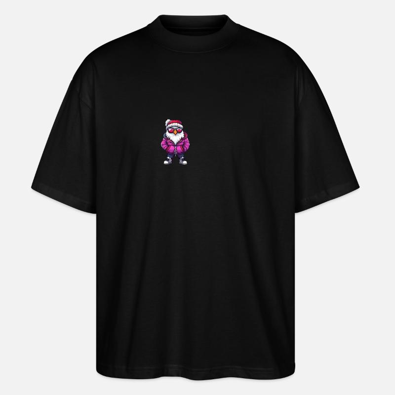 Eagle Winter Comic - Stanley/Stella Oversized Unisex Organic T-shirt Blaster 2.0 - black