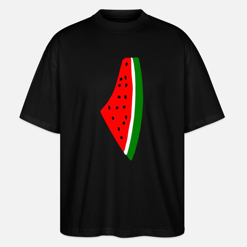 Melon pastèque - T-shirt bio Blaster 2.0 coupe oversize Stanley/Stella Unisexe - noir