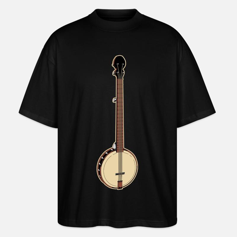 Banjo Bluegrass - Stanley/Stella Oversized Unisex Bio T-Shirt Blaster 2.0 - Schwarz