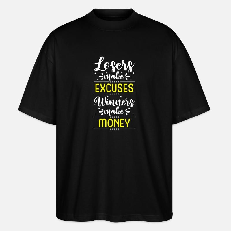 Argent Prospérité Dollar Motivation - T-shirt bio Blaster 2.0 coupe oversize Stanley/Stella Unisexe - noir
