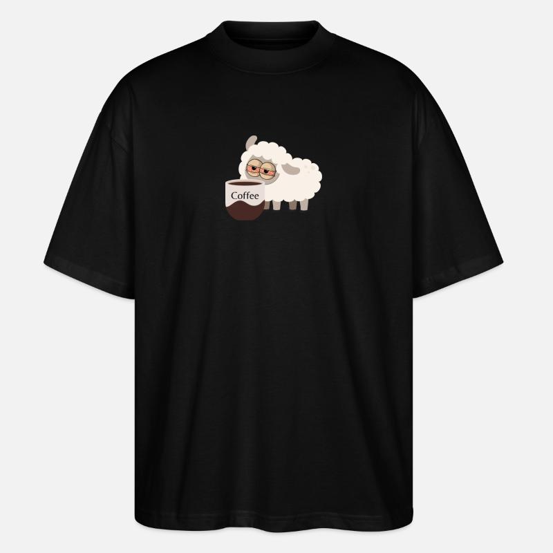 Kaffeeschaf - Stanley/Stella Oversized Unisex Bio T-Shirt Blaster 2.0 - Schwarz