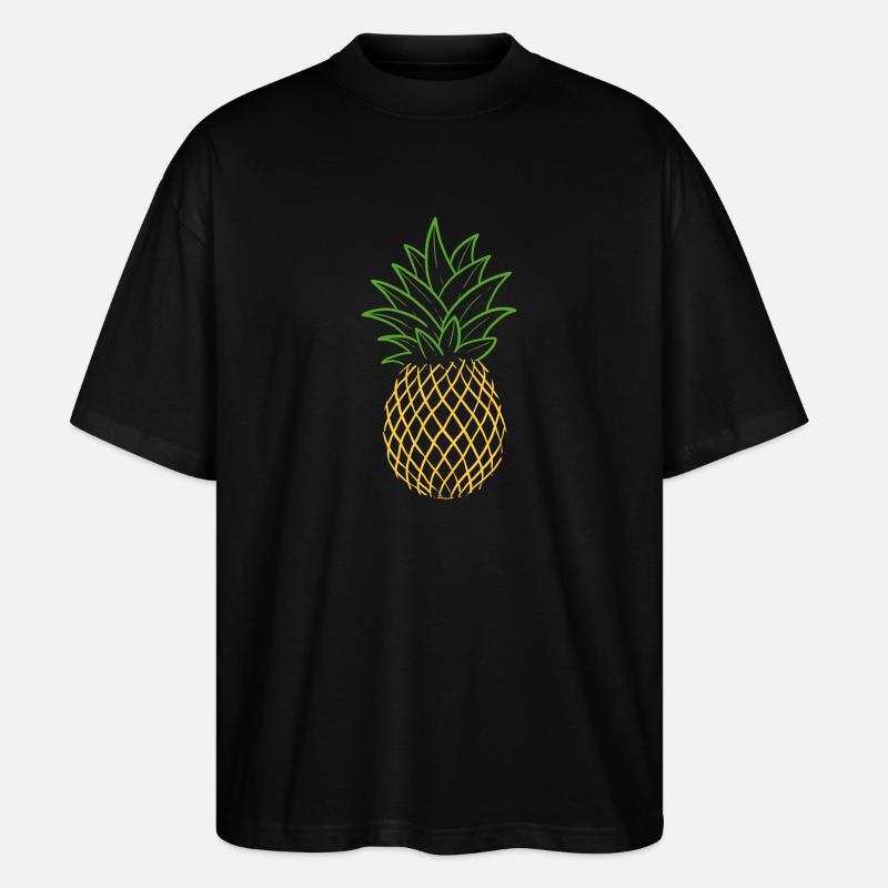 Ananas - Stanley/Stella Oversized Unisex Bio T-Shirt Blaster 2.0 - Schwarz
