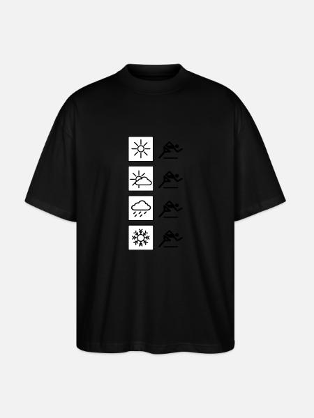 Läufer T-Shirt - Stanley/Stella Oversized Unisex Bio T-Shirt Blaster 2.0 - Schwarz