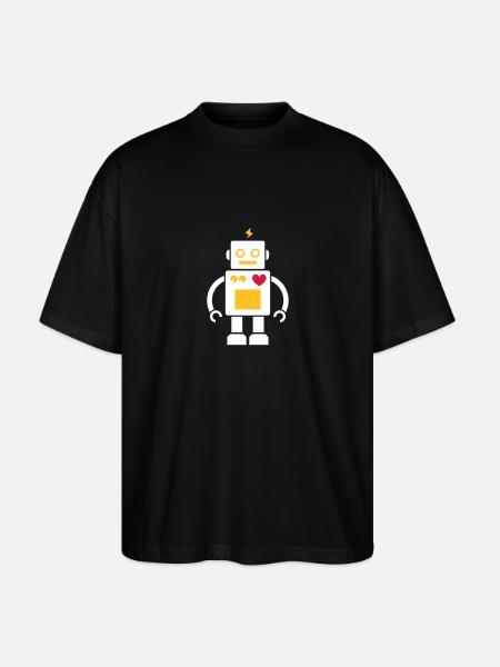 Robot #2_3c - Stanley/Stella Oversized Unisex Organic T-shirt Blaster 2.0 - black