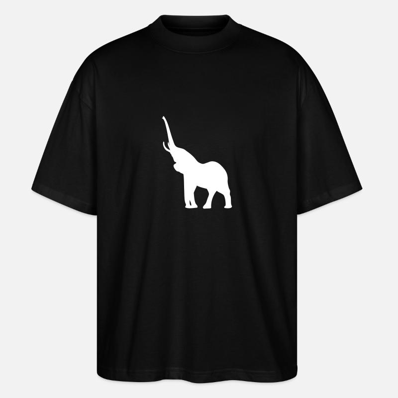 Elephant - Elefant - Stanley/Stella Oversized Unisex Bio T-Shirt Blaster 2.0 - Schwarz
