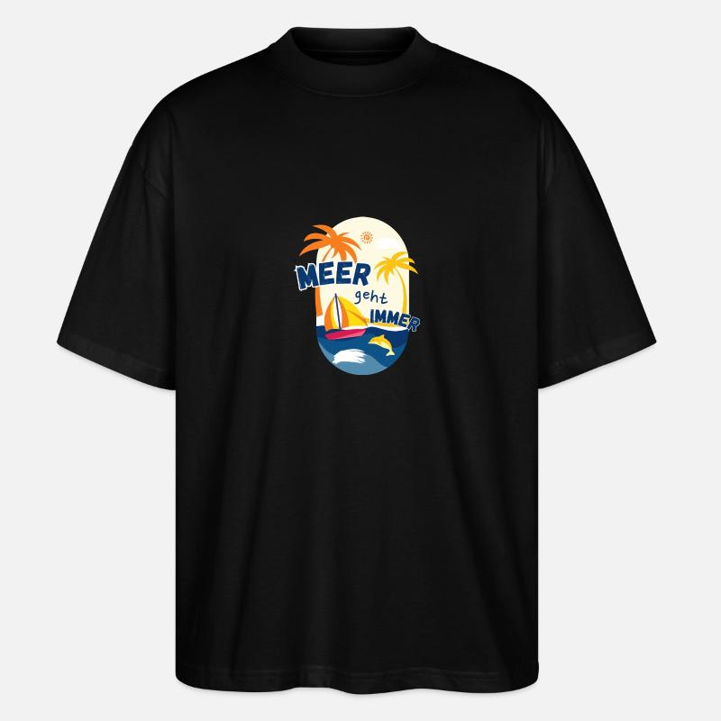 Meer geht immer - Stanley/Stella Oversized Unisex Bio T-Shirt Blaster 2.0 - Schwarz