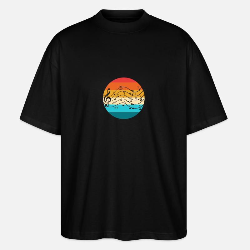 la musique - T-shirt bio Blaster 2.0 coupe oversize Stanley/Stella Unisexe - noir