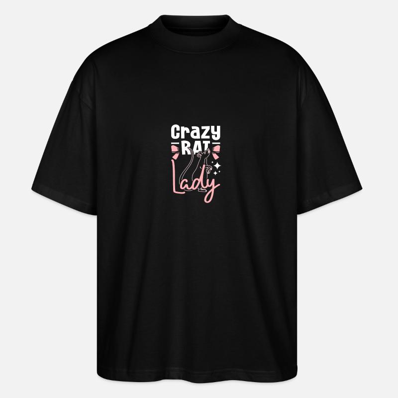 Dame rat folle - T-shirt bio Blaster 2.0 coupe oversize Stanley/Stella Unisexe - noir