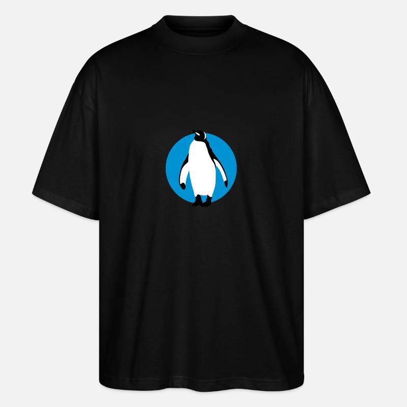 pinguin_032013_b_3c - Stanley/Stella Oversized Unisex Bio T-Shirt Blaster 2.0 - Schwarz