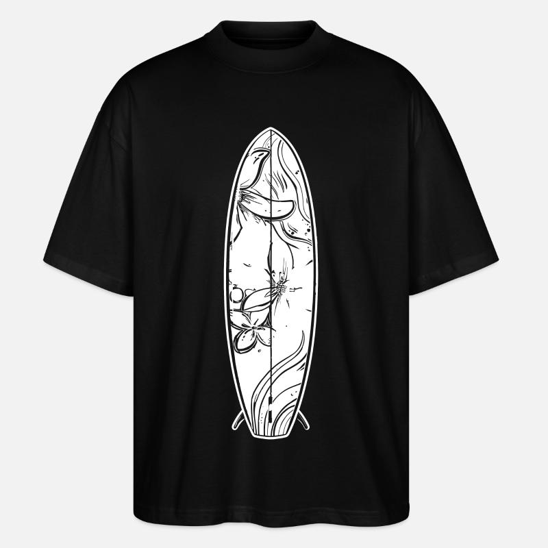planche de surf de dessin animé - T-shirt bio Blaster 2.0 coupe oversize Stanley/Stella Unisexe - noir
