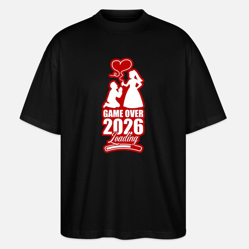 Fin du match : Mariage 2026 - T-shirt bio Blaster 2.0 coupe oversize Stanley/Stella Unisexe - noir
