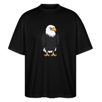 Citation humour Oiseau aigle - T-shirt bio Blaster 2.0 coupe oversize Stanley/Stella Unisexe - noir - Devant - Alina (178cm) & Michal (187cm)