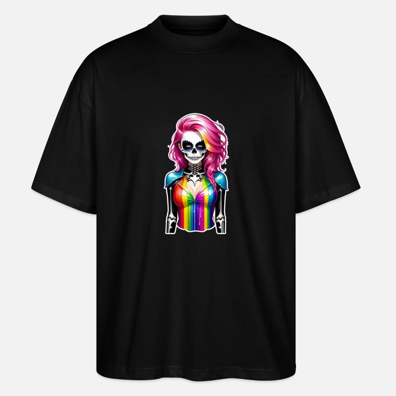 Halloween - Rock & Regenbogen - Stanley/Stella Oversized Unisex Bio T-Shirt Blaster 2.0 - Schwarz