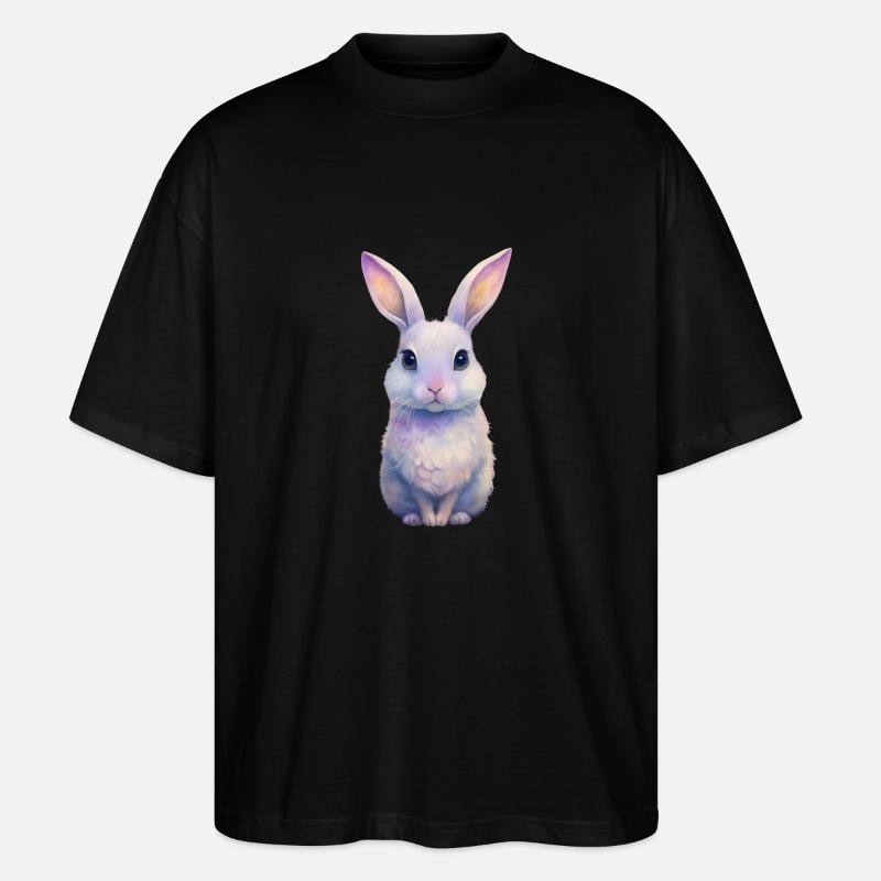 Cuterabbitrabbit - Stanley/Stella Oversized Unisex Organic T-shirt Blaster 2.0 - black