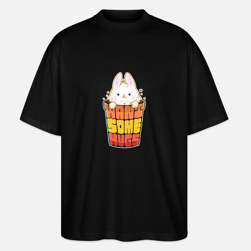 Envie de câlins ? - T-shirt bio Blaster 2.0 coupe oversize Stanley/Stella Unisexe - noir