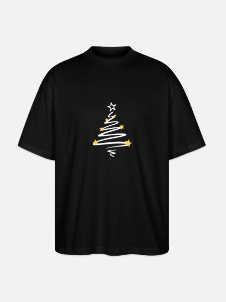Weihnachten - Weihnachtsbaum - Stanley/Stella Oversized Unisex Bio T-Shirt Blaster 2.0 - Schwarz