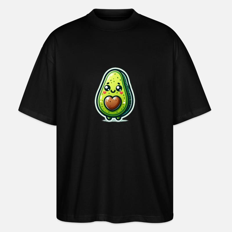 Süße Avocado - Stanley/Stella Oversized Unisex Bio T-Shirt Blaster 2.0 - Schwarz