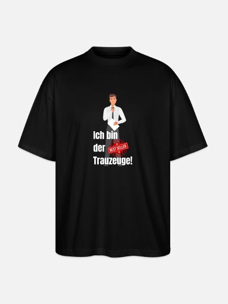 Ich bin der Trauzeuge - Stanley/Stella Oversized Unisex Bio T-Shirt Blaster 2.0 - Schwarz