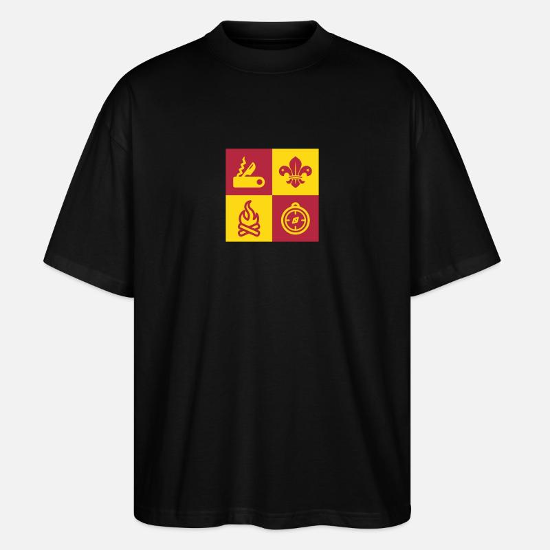 Scout / Scouting / Pfadfinder / Pfadfinderin - Stanley/Stella Oversized Unisex Bio T-Shirt Blaster 2.0 - Schwarz