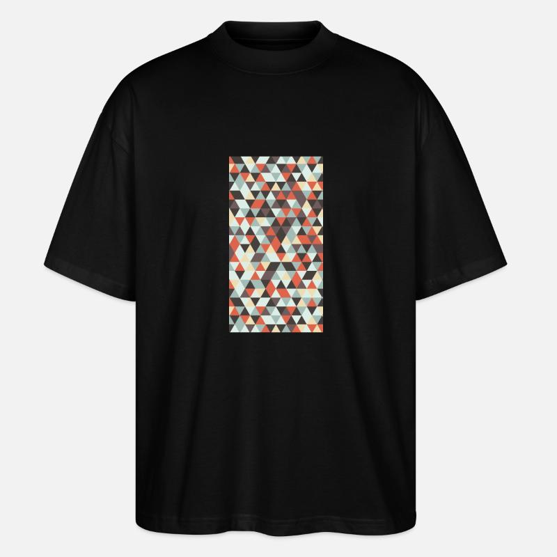 Triangle pattern - Stanley/Stella Oversized Unisex Organic T-shirt Blaster 2.0 - black