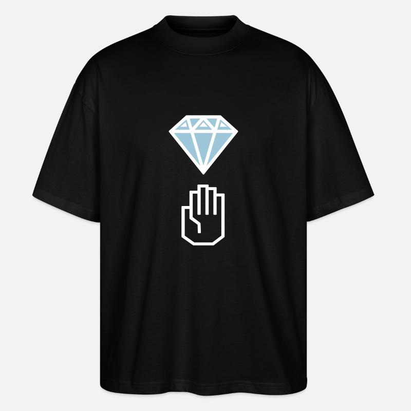 Diamond hands - Stanley/Stella Oversized Unisex Bio T-Shirt Blaster 2.0 - Schwarz