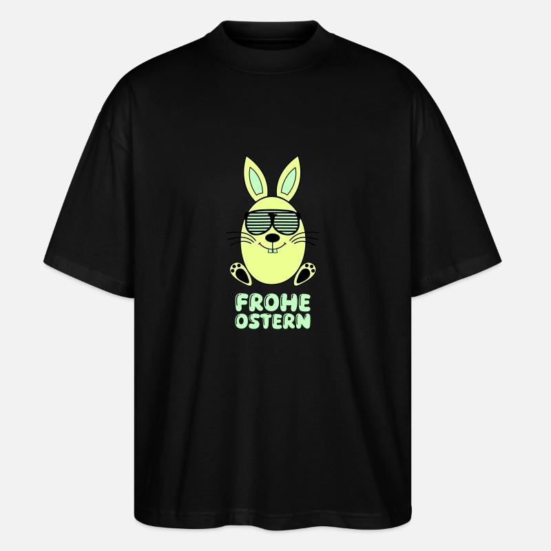 Happy Easter Bunny - Stanley/Stella Oversized Unisex Organic T-shirt Blaster 2.0 - black