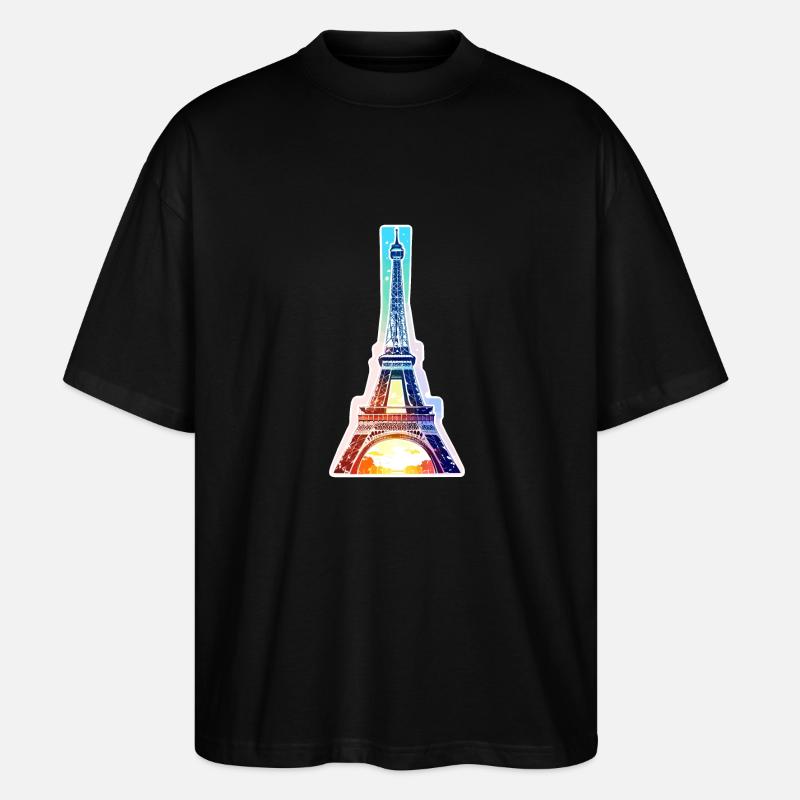 Eiffel tower #13 - T-shirt bio Blaster 2.0 coupe oversize Stanley/Stella Unisexe - noir