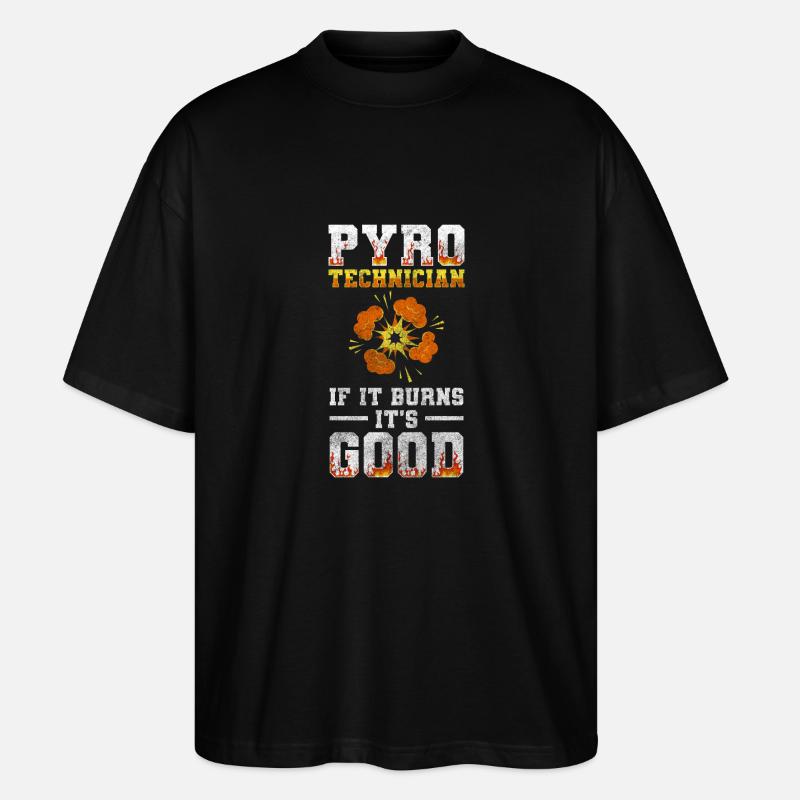Pyro Böllern Wunderschön Eventshow - Stanley/Stella Oversized Unisex Bio T-Shirt Blaster 2.0 - Schwarz