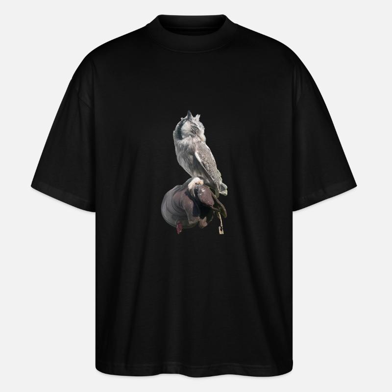 Eule - Stanley/Stella Oversized Unisex Bio T-Shirt Blaster 2.0 - Schwarz