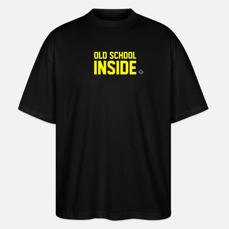 Old School Inside Yellow - T-shirt bio Blaster 2.0 coupe oversize Stanley/Stella Unisexe - noir