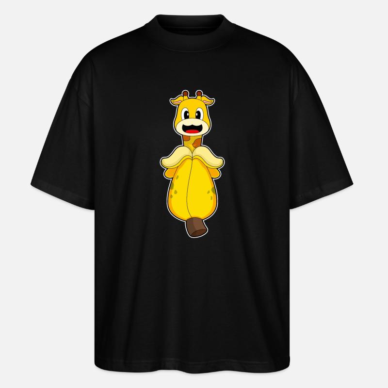 Girafe Banane - T-shirt bio Blaster 2.0 coupe oversize Stanley/Stella Unisexe - noir