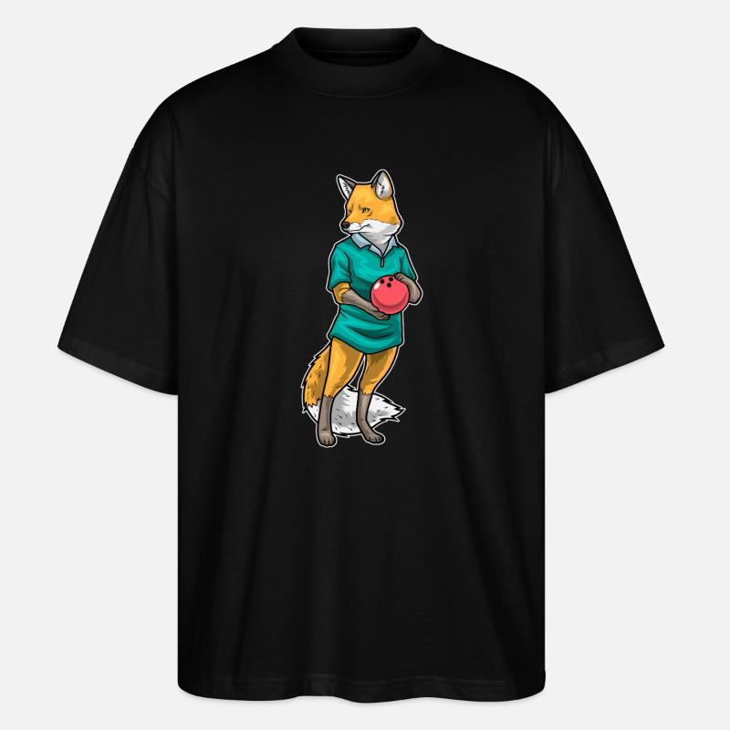 Fuchs Bowling Bowlingkugel - Stanley/Stella Oversized Unisex Bio T-Shirt Blaster 2.0 - Schwarz