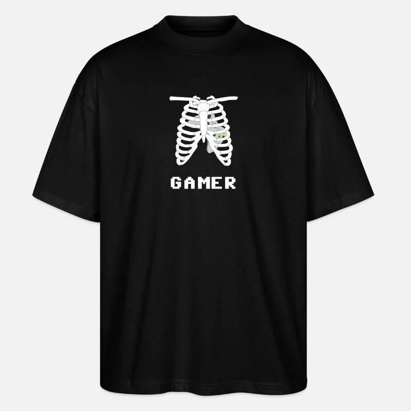 Pixel Gamer Truhe - Stanley/Stella Oversized Unisex Bio T-Shirt Blaster 2.0 - Schwarz