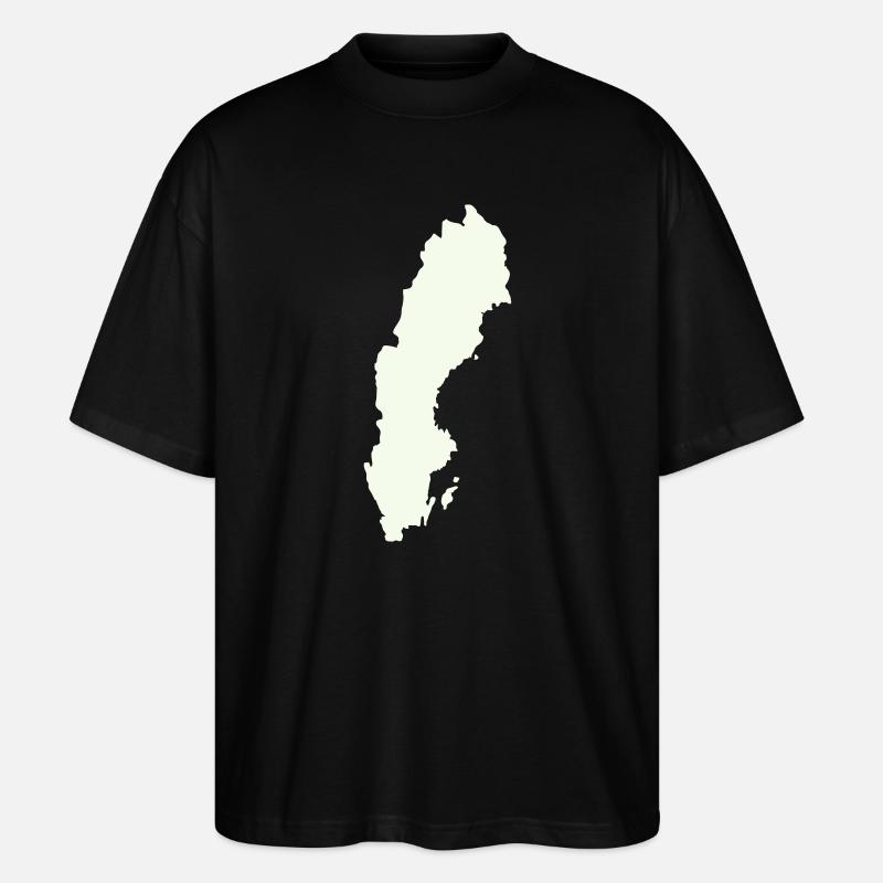 Schweden Silhouette Print - Stanley/Stella Oversized Unisex Bio T-Shirt Blaster 2.0 - Schwarz