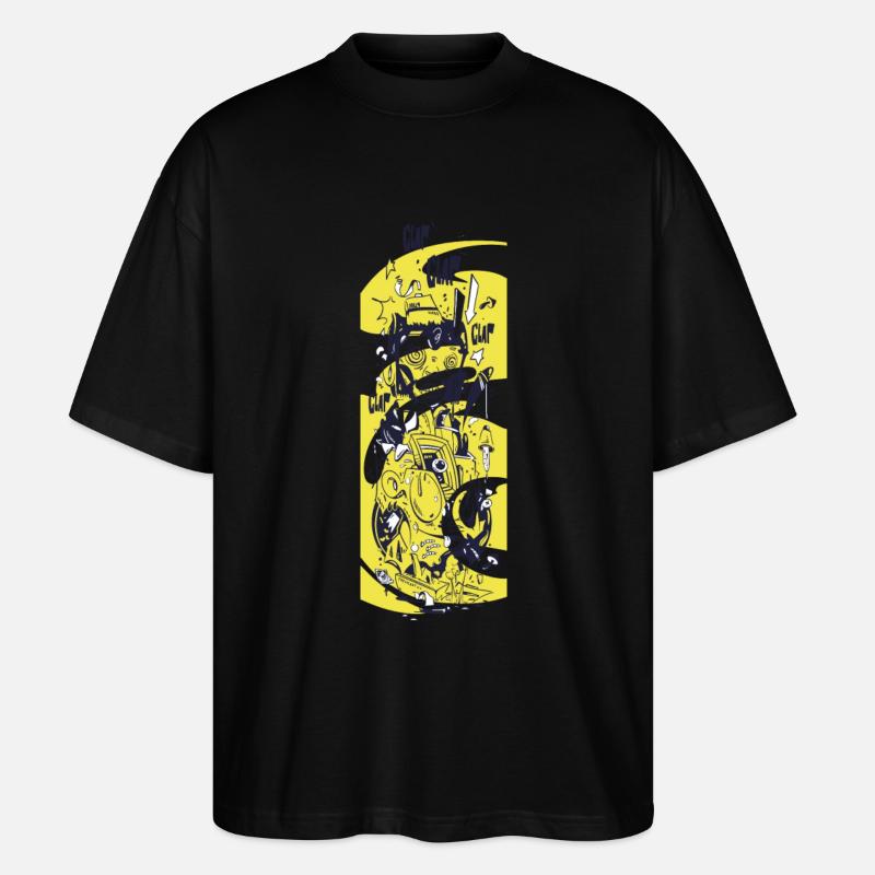 Jolly Chimp - Stanley/Stella Oversized Unisex Bio T-Shirt Blaster 2.0 - Schwarz