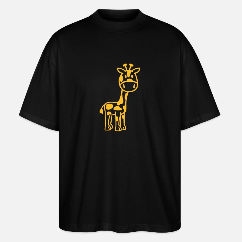 Giraffe - Stanley/Stella Oversized Unisex Bio T-Shirt Blaster 2.0 - Schwarz