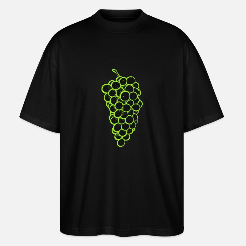 Grappe de raisins 2 - T-shirt bio Blaster 2.0 coupe oversize Stanley/Stella Unisexe - noir