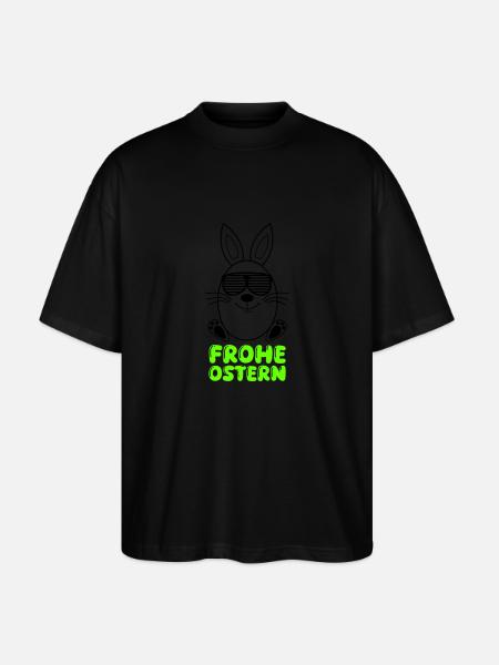 frohe ostern - Stanley/Stella Oversized Unisex Bio T-Shirt Blaster 2.0 - Schwarz