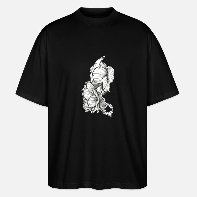 Flower Knife - Stanley/Stella Oversized Unisex Bio T-Shirt Blaster 2.0 - Schwarz