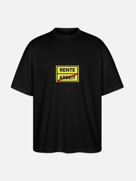 arbeit rente - Stanley/Stella Oversized Unisex Bio T-Shirt Blaster 2.0 - Schwarz